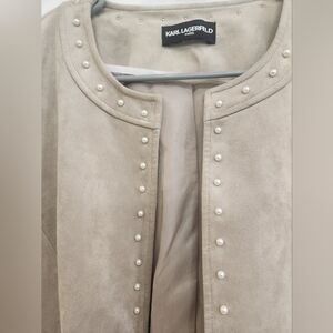 Karl Lagerfeld Paris faux suede jacket in a size 10